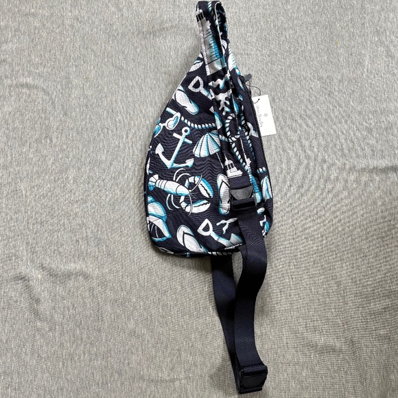 Vera Bradley Blue Nautical Sling Bag Backpack Lighten Up Essential Shore Enough main image 8